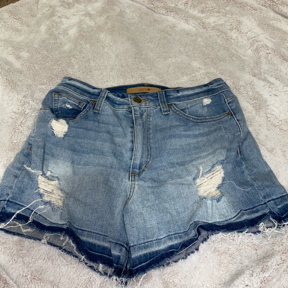 High waisted jean short
